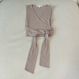 Wrap Tie Front Crop Top